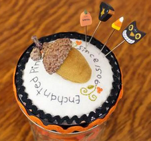 Load image into Gallery viewer, Witch's Gathering Basket & Pincushion<BR>Pattern & Floss Kit