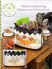 Load image into Gallery viewer, Witch's Gathering Basket & Pincushion<BR>Pattern & Floss Kit