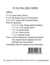 Load image into Gallery viewer, Quilt Mini Crow & Pumpkin Pattern <BR>Bundle & Save