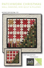 Load image into Gallery viewer, Patchwork Christmas&lt;BR&gt; Wall Hanging, Mini Quilt &amp; Pillow
