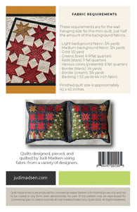 Patchwork Christmas<BR> Wall Hanging, Mini Quilt & Pillow