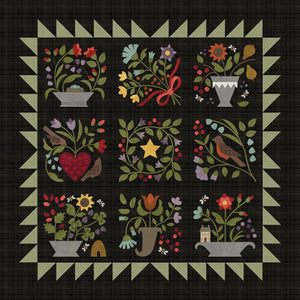 Back In Stock!<BR>Folk Art Garden Sampler Kit & Pattern