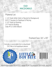 Load image into Gallery viewer, Old MacDonald Quilt Pattern