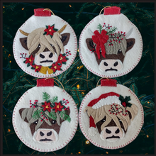 Load image into Gallery viewer, Christmas Cows Ornament Kit