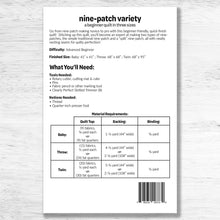 Load image into Gallery viewer, Nine-Patch Vairety Quilt