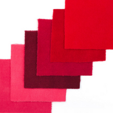 Load image into Gallery viewer, Paint Chips - 5" Squares<BR>Hand Dyed Wool Red by Sue Spargo