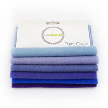 Load image into Gallery viewer, Paint Chips - 5" Squares<BR>Hand Dyed Wool Blue Solid by Sue Spargo