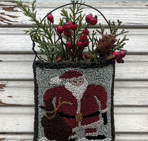 Santa Pocket Punchneedle Embroidery