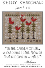 Load image into Gallery viewer, Chilly Cardinals Sampler<BR>Cross Stitch Pattern
