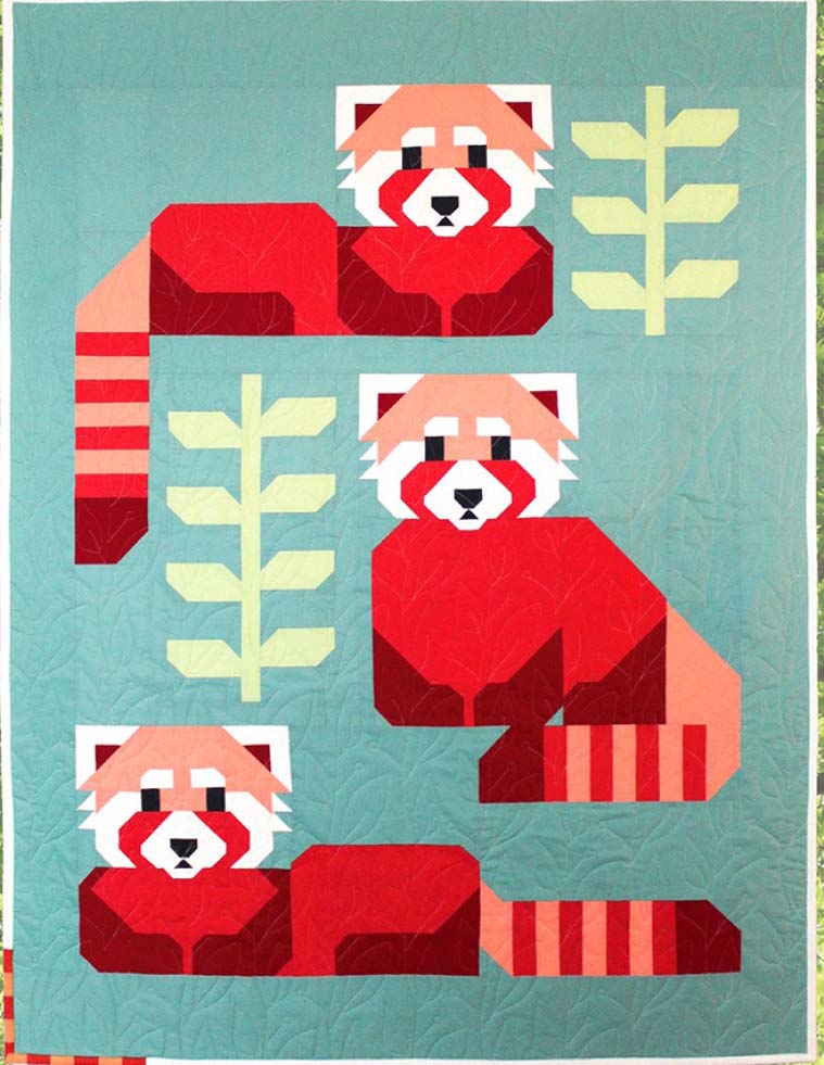 Red Pandas Quilt Pattern