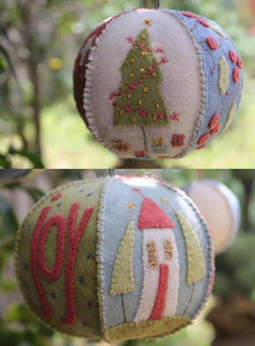Hatched and Patched Joyful Christmas Bauble