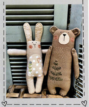 Load image into Gallery viewer, Forest Friends-Bear &amp; Bunny
