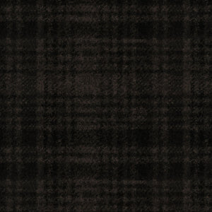 Woolies Flannel - Windowpane Black Flannel MASF18501 JA<BR>Yardage is Low