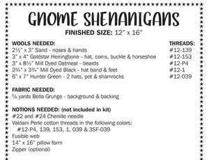Gnome Shenanigans Pillow  Kit or Pattern