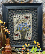 Load image into Gallery viewer, Peace &amp; Joy Punchneedle Embroidery
