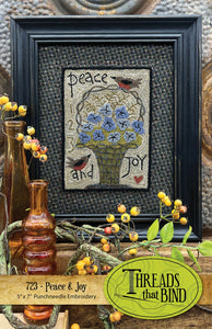 Peace & Joy Punchneedle Embroidery