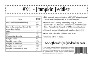 Pumpkin Peddler Punchneedle Embroidery