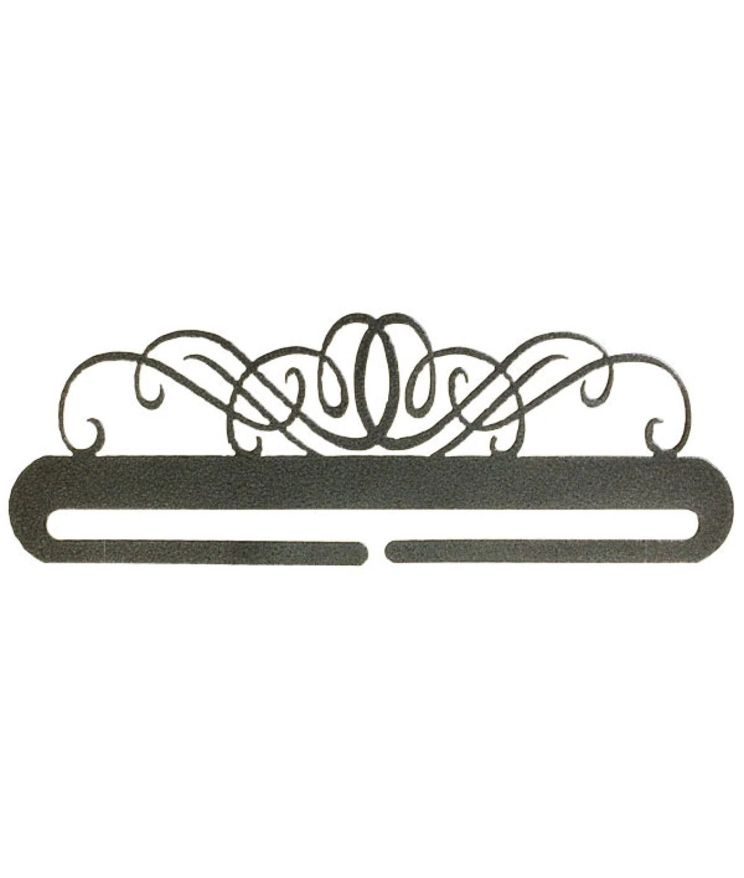 9in Windy Scroll Split Bottom Charcoal