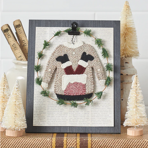 Santa In Chimney<BR>Ugly Sweater Ornament