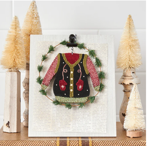 Hanging Mittens<BR>Ugly Sweater Ornament