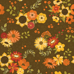 Fall's In Town - C13510 <BR> Brown Floral