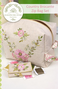Country Brocante Zip Bag Set Floss Kit  & Pattern