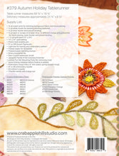 Load image into Gallery viewer, Autumn Holiday Tablerunner Pattern&lt;BR&gt;&amp; Floss Kit
