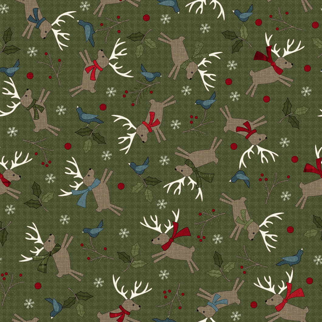 Holly Jolly Flannel F10893M-G<BR>Designed by Bonnie Sullivan