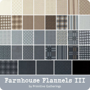 Farmhouse Flannel III<BR>Fat Quarter Bundle<BR>Primitive Gatherings