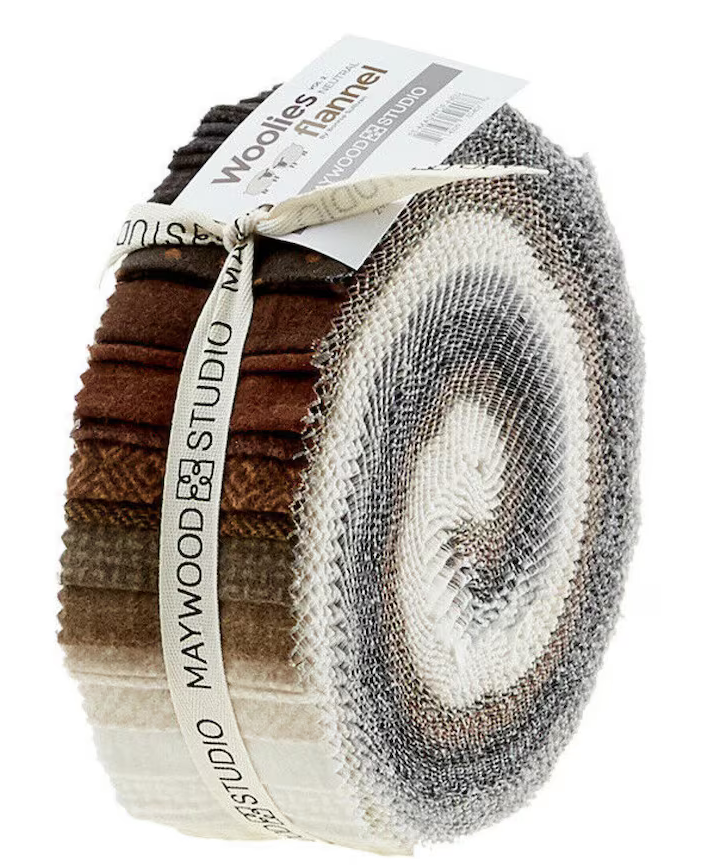 Neutral Woolies Flannel <BR>Jelly Roll Bundle <BR>Bonnie Sullivan