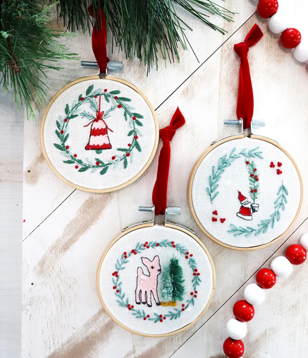 Vintage Wreaths Embroidery Pattern