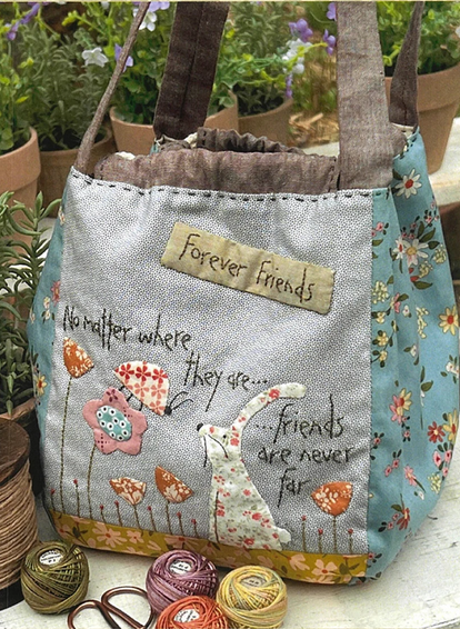 Friendship Drawstring Bag <BR>Hatched & Patched