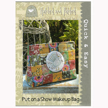 Load image into Gallery viewer, Put on A Show Makeup Bag &lt;BR&gt;Hatched &amp; Patched
