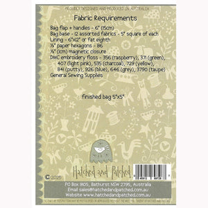 Tread Gently Bag<BR>Hatched & Patched