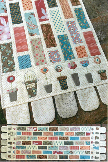 Garden Path Tablerunner<BR>Hatched & Patched