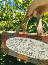 Load image into Gallery viewer, Listen To The Earth Bag &lt;BR&gt;Hatched &amp; Patched
