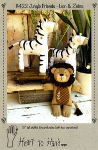 Jungle Friends - Lion & Zebra<BR>designed by Heart to Hand