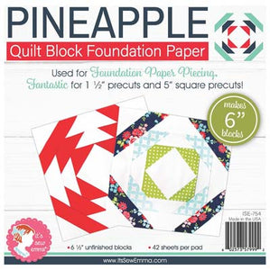 Pineapple 6" Block Foundation Paper Pad