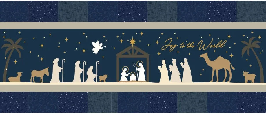 Nativity Bench Pillow <BR>Fabric & Embellishments Kits<BR> CD Machine Embroidery Pattern