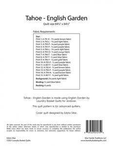 Tahoe - English Garden