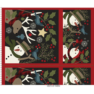 Holly Jolly Flannel Panel<BR>Designed by Bonnie Sullivan