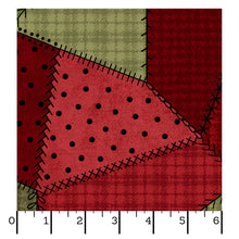 Load image into Gallery viewer, Patchwork Woolies Flannel - Greem, Red MASF411310-RG
