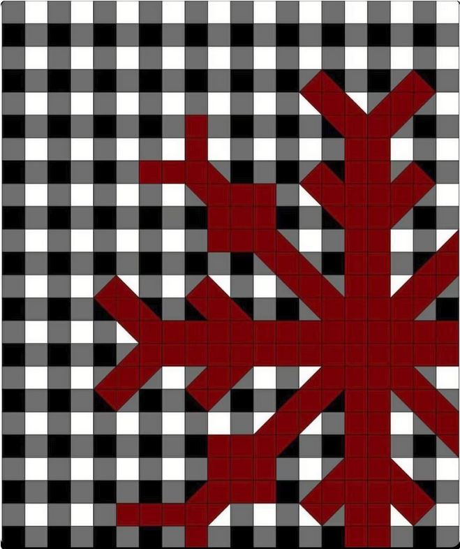 SALE - Quilt Kit - Buffalo Plaid Snowflake - Modern Snowflake - Modern Handcraft - Jolly Basics Fabric - Moda - Ruby Star selling Society