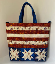 Load image into Gallery viewer, Stars &amp; Bars Tote Pattern

