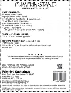 Pumpkin Stand Kit & Pattern