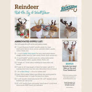 Reindeer Ride-On Toy & Wall Decoration