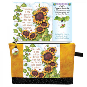 Zipper Pouch Set Sunflower Friendship