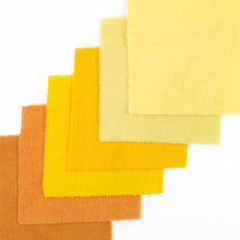 Load image into Gallery viewer, Paint Chips - 5" Squares<BR>Hand Dyed Wool Yellow Solid by Sue Spargo
