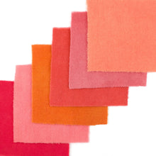 Load image into Gallery viewer, Paint Chips - 5" Squares<BR>Hand Dyed Wool Orange Solid by Sue Spargo
