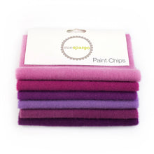Load image into Gallery viewer, Paint Chips - 5" Squares<BR>Hand Dyed Wool Purple Solid by Sue Spargo
